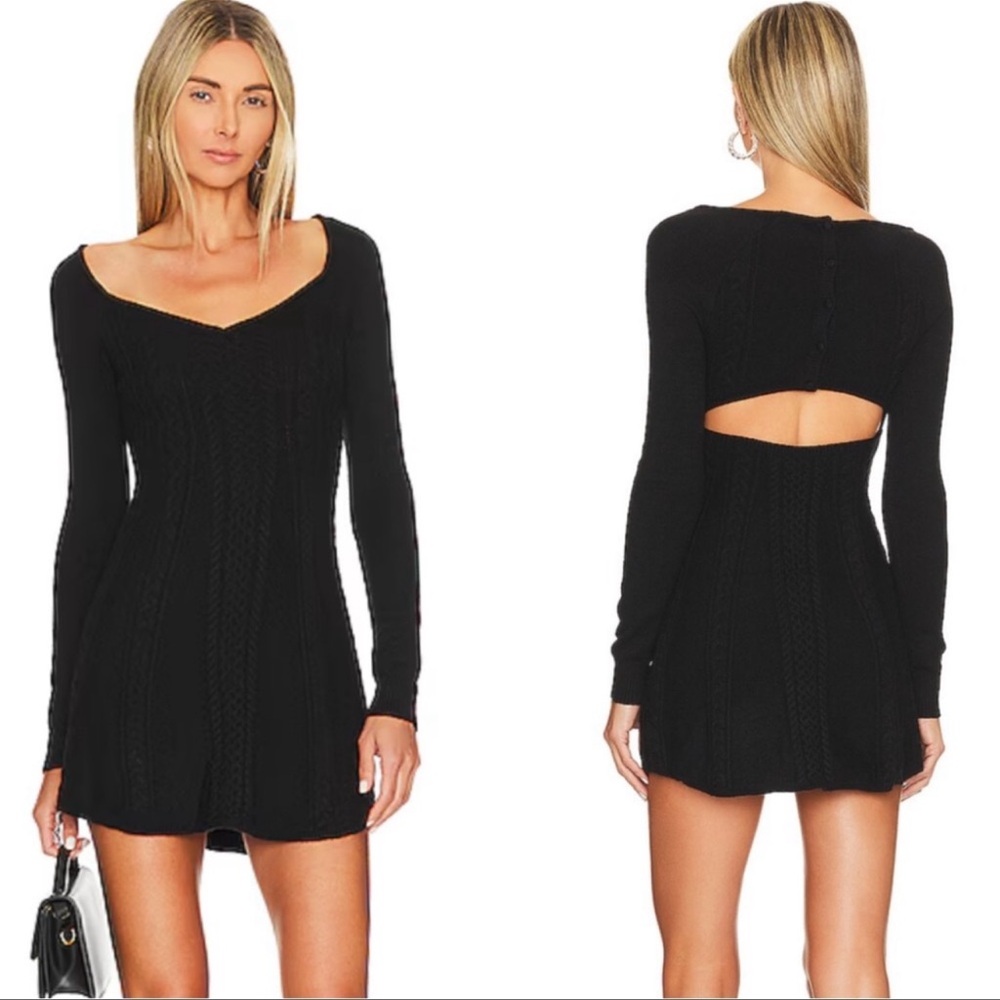 Free People Cable Knit Sweater Dress